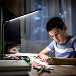 Verilux Desk Lamp for Study with 2700~6200K 5-Color Dimmable Light and Foldable Aluminum Tube | Eye-Friendly Touch Control
