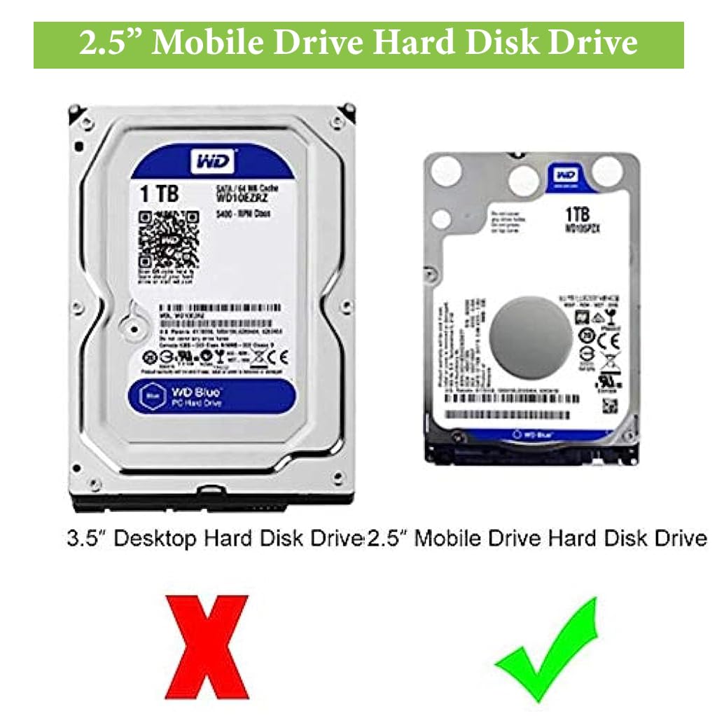 ZORBES® USB 3.0 to SATA Adapter Cable for 2.5" SSD HDD Drives, USB 3.0 / Type-C to SATA Cable for 2.5-Inch SATA I/II/III Hard Drive, Support UASP SATA III