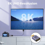 Verilux 8K Mini HDMI to HDMI Adapter with LED Indicator and 48Gbps Bandwidth | HDR 3D Dolby Support