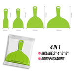 HASTHIP® 4 PCS Putty Scrapers, Putty Knives, Putty Knife Set, Flexible Plastic Paint Scraper Tool 2/4/6/8inch for Drywall Finishing, Plaster Scraping, Decals and Wallpaper