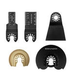 Serplex® 5Pcs Oscillating Tool Blades Set, Wood Cutting & Scraping Blades, Universal Oscillating Saw Blades, Quick Connection Etched Scale, Rugged Durable Saw Blades for Wood, PVC, Plastic, Polishing