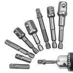Serplex® 8PCS Drill Bit Adapter Set - 1/4", 3/8", 1/2-Inch Hex Shank Impact Socket Adapters for Power Drill