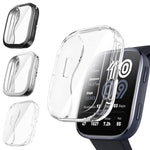 ZORBES® 3 Packs Screen Protector Case Compatible with Amazfit Bip 6, Soft TPU Plated Bumper Full Protective Cover Cases Scratch-Proof