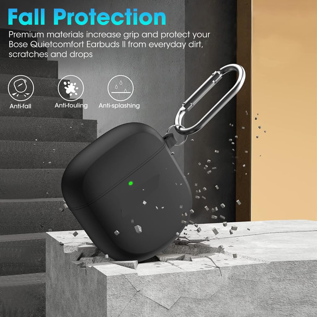 ZORBES® QuietComfort Earbuds 2 Case (2022) with Metal Hook