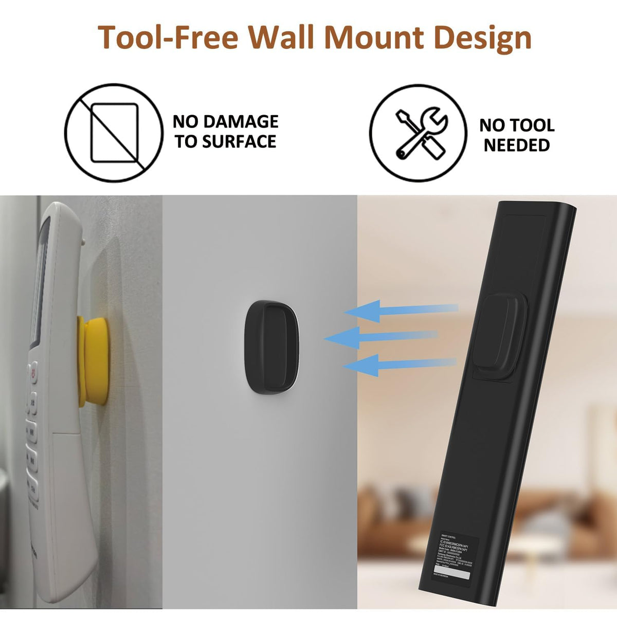 ZORBES® 5 Pack Upgraded Remote Control Holder Wall Moun