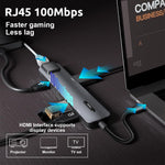 Verilux® USB C Hub with Ethernet 6 in 1 USB Type C Hub with 4K HDMI Converter, PD 100W Charging Port, Multi USB Port for Laptop with USB Hub 3.0 and 2.0 for MacBook Air M1 Pro, iPhone 15 Max Pro Plus
