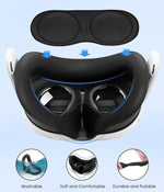 Verilux Silicone Cover Set for Oculus Quest 3 with 7 pcs full VR protection | includes controller grips and breathable face cover