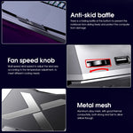 Verilux Laptop Cooling Pad for 11–17.3 Inch Notebooks with 6 Quiet Fans and Dual USB Ports | Adjustable RGB Stand