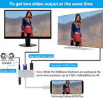 Verilux Lightning to HDMI Adapter for iPhone and iPad featuring 1080P HD Display | 3 in 1 VGA AV Connector