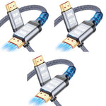 Verilux HDMI Cable for 8K60Hz and 4K120Hz Displays with 48Gbps Speed | 6.6ft 3 Pack