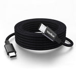 Verilux Type C to Micro USB Cable for Fast Charging with 9.8 ft Length and Nylon Braided Design