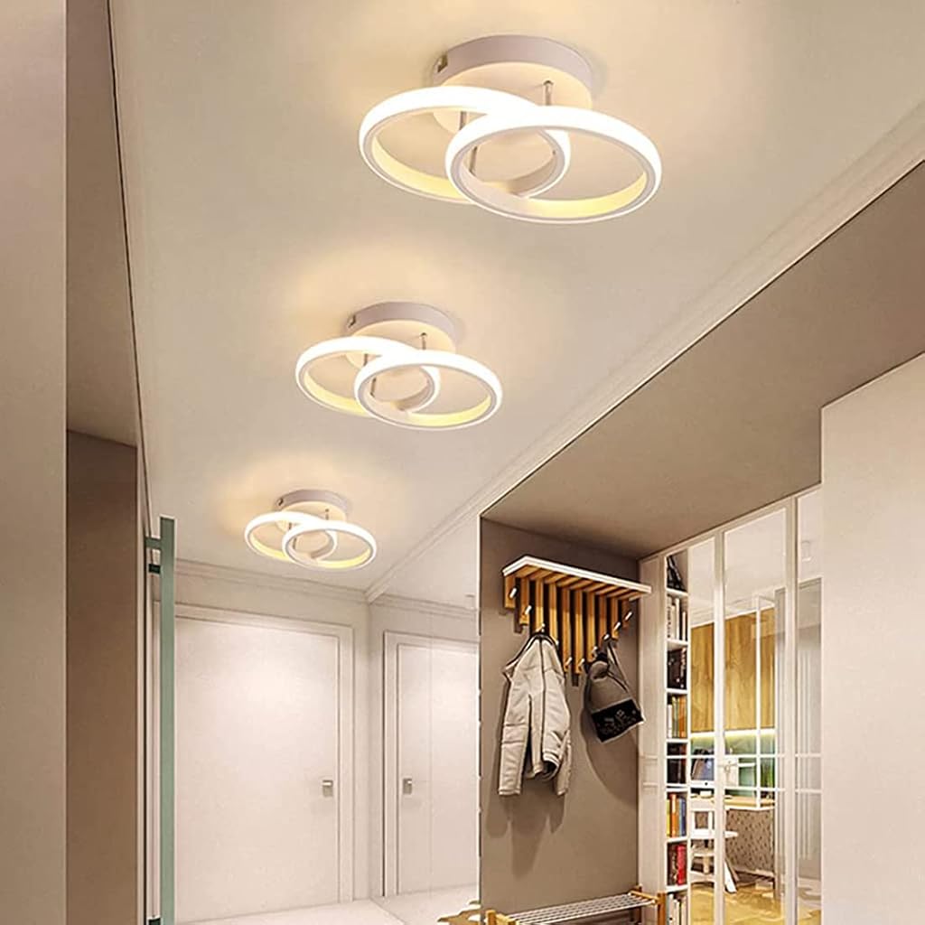 Verilux® 22 W Warm White Modern Acrylic Square LED Ceiling Lamp for Hallway,Office,Bedroom,Kitchen & Living Room Ceiling Light 3000 K Round