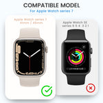 Verilux Apple Watch Case for Series 7 41mm with 9H Tempered Glass | Waterproof PC Cover