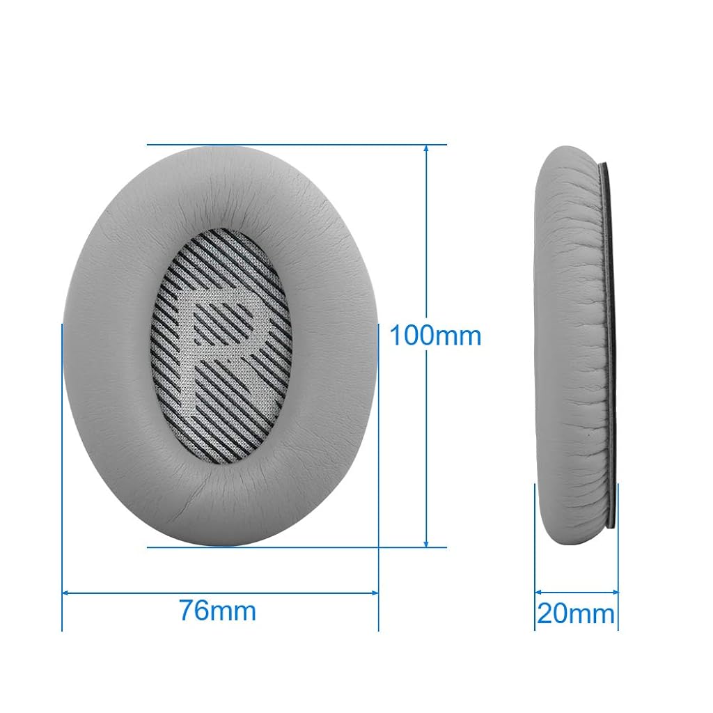 ZORBES® Replacement Ear Pads Cushions for QC35, Earpad for QC35, QC35II,Headphone Ear Pads for QuietComfort,2pcs, Breathable and Comfortable,with Disassembly Tool(Grey)