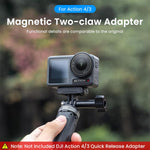 Verilux Magnet Adapter Mount for DJI Action 4 or 3 with Secure Claws | Outdoor Vlogging Tripod Connection