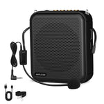 ZORBES® 10W Mini Voice Amplifier Portable Rechargeable with Wired Microphone Headset & Waistband, Voice Amplifier for Teachers, Presentation, Tour Guides, Meeting, Coaches(Black)