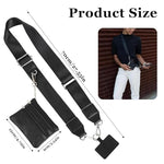 ZORBES® Fashion Phone Strap with Small PU Cash Bag Removable Phone Phone Shoulder Strap with Insert Sheet Anti-lost Universal Adjustable Polyester Phone Shoulder Strap for Travel, Daily