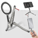ZORBES® Folding Phone Holder Strong Magnetic Tripod Phone Stand with Grip Claw, Robust Plastic Made, Multipurpose Phone Mount for Laptop, Screen, Desk, Travel, Home Office