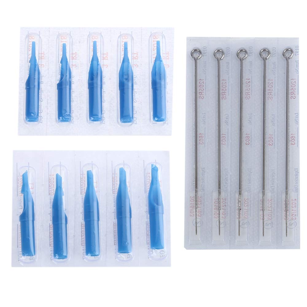 Verilux Complete Tattoo Kit 2 Tattoo Machines Power Supply System (Red, THREE PIN US PLUG)