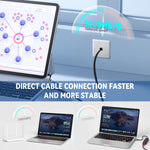 Verilux® Type C to RJ45 NIC Adapter Cable 6.6ft Ethernet Cable High Speed 100Mbps 100Mbps RTL8152B NIC Chip, Wired Internet Connection Cable Compatible with Laptop, Tablets, Phone