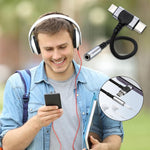 Verilux 2 in 1 Aux Audio Adapter for iPhone and Type C Devices featuring 48 KHz 24 bit Sound | Nylon Braid Plug and Play Design