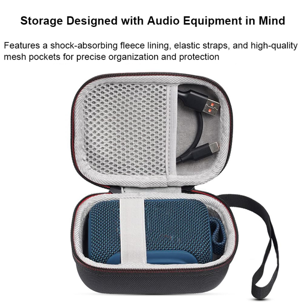 ZORBES® Compatible with JBL Go 5 Bluetooth Speaker Travel Case, Hard Shell Waterproof Storage Bag with Soft Plush Lining Anti-Scratch Protective Carrying Case for JBL Go 5 Speaker & Accessories