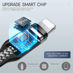 Verilux USB A to Lightning Cable for iPhone featuring 10ft length and 480Mbps data sync | braided nylon durability