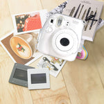 ZORBES® Instax Mini 9/8 Case Cover, Crystal Protective Camera Case for Fujifilm Instax Mini 9/8, Easy Install Clear Hard Shell with Removable Rainbow Shoulder Strap for Intex Camera Mini 9/8