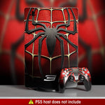 ZORBES® Skin Cover Sticker for PS5 Disc Edition Game Console and Controller Spiderman Themed Skin Cover Vinyl Sticker Creative Anti-Scratch Sticker for PS5 Disc Edition Game Console and Controller