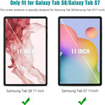 ZORBES® 2 Pack Tempered Glass Screen Protector for Samsung Galaxy Tab S7 2020/Galaxy Tab S8 2022/Galaxy Tab S9, Tempered Glass Screen Guard HD Anti-glare 9H Hardness Tempered Glass Film, 11 Inch