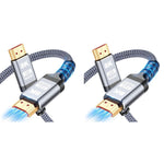 Verilux HDMI Cable 2.1 for 8K60Hz and 4K120Hz Displays featuring 48Gbps Speed | 6.6Ft 2 Pack