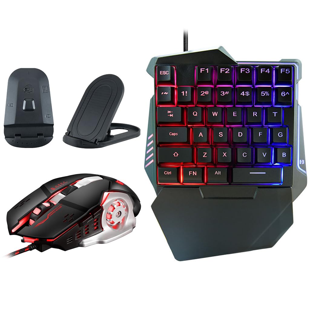 Verilux Gaming Keyboard and Mouse Combo for PUBG with 35 Keys RGB Backlit | Wired USB