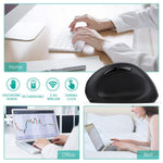 Verilux Wireless Vertical Mouse with Ergonomic Rechargeable Design for Small Hands | Reduce Wrist Pain