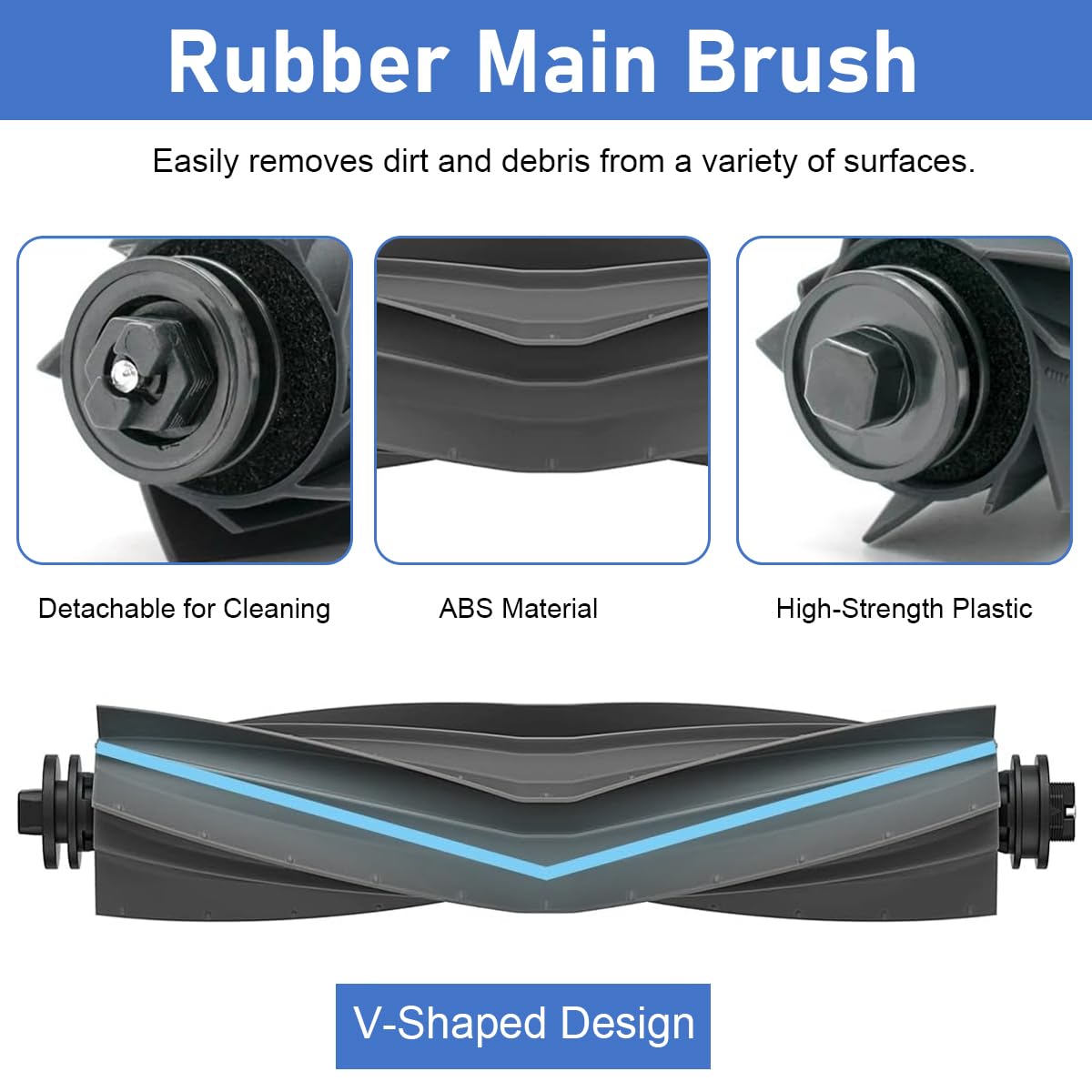 Verilux Replacement Main Brush for Dreame S10 L10S W10S X10 | Easy Install with Specialized Bristles