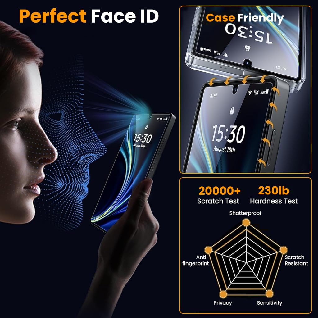 ZORBES® Compatible with Samsung S25U 2Pcs Screen Protectors HD Tempered Glass Screen Protectors Anti-scratch Screen Protectors withScreen Alignment Tool & Accessories Pack