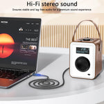 Verilux Aux Cable for Car and Speakers featuring 4‑Pole TRRS Jacks 9.8 ft Nylon Braided | Gold‑Plated Connectors