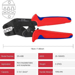 Serplex® Crimping Tool Kit, Adjustable Ratcheting Crimper Pliers with 600 Spade Connectors, Alloy Steel, AWG 22-16, for Home, Auto, and Audio Systems, 300 Wire Crimp Terminals and Sleeves