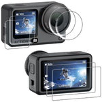 ZORBES® Compatible with DJI Osmo Action 6(6 Pack), 4Pcs Action Camera Screen Protector & 2PCS Lens Protector, HD Tempered Glass Camera Screen and Lens Protection Film, Scratch-Resistant & Bubble-Free