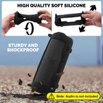 ZORBES® Silicone Case for JBL Flip 7 Portable Waterproof Speaker, Portable Travel Soft Cover with Shoulder Strap, Protective Skin Case (Black Case Only)