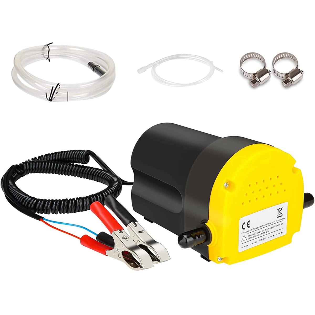 ZORBES® 12V 60W Oil Pump Extractor,Upgraded Oil & Diesel Fluid Pump Extractor,Scavenge Suction Transfer Pump,Marine Electric Oil Pump For Boat,Car,Motorcycle,ATV,RV,Truck,Motorbike