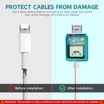 Verilux Charger Protector Set for iPhone with 1.4m Silicone Cable Sleeve and Cartoon Design | 4Pcs Complete Cover