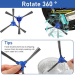Verilux® 8PCS Replacement Side Brushes for Floor Sweeper EUFY 11S RoboVac 30 MAX 15C Universal Vacuum Cleaner Robot Accessories