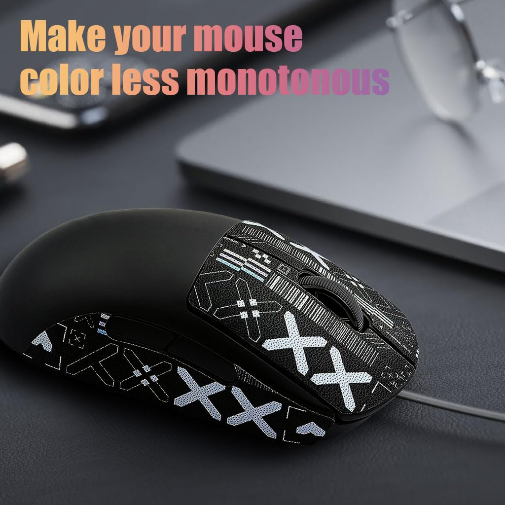 Verilux Mouse Grip Tape for G PRO X Superlight with Sweat Resistant Self Adhesive Design | Black