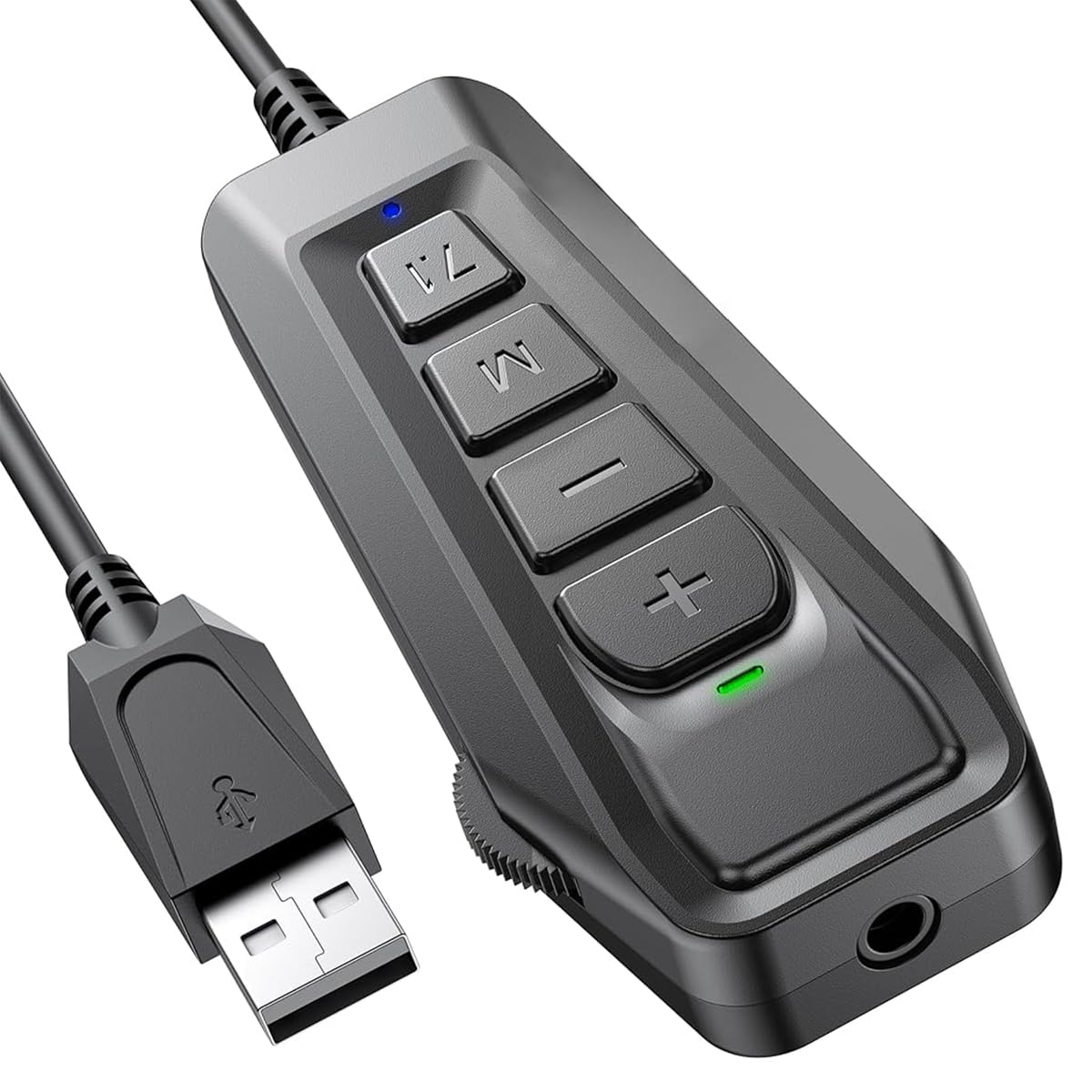 Verilux USB External Sound Card for Gaming and Chat featuring 7.1 Surround Sound | Dual Audio Streams for PS5 PS4 PC
