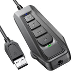 Verilux USB External Sound Card for Gaming and Chat featuring 7.1 Surround Sound | Dual Audio Streams for PS5 PS4 PC