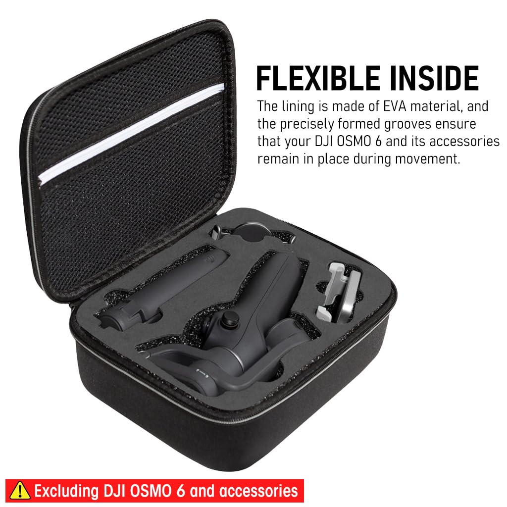 ZORBES® Storage Bag for DJI Osmo Mobile 6, Travel Carrying Case for DJI OSMO 6, Hard Shell Portable Case Phone Stabilizer for DJI OM6