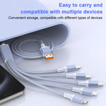 Verilux 5 in 1 Type C Cable for Travel and Multi Device Charging with 100W PD and 3.9ft Nylon Braided Design