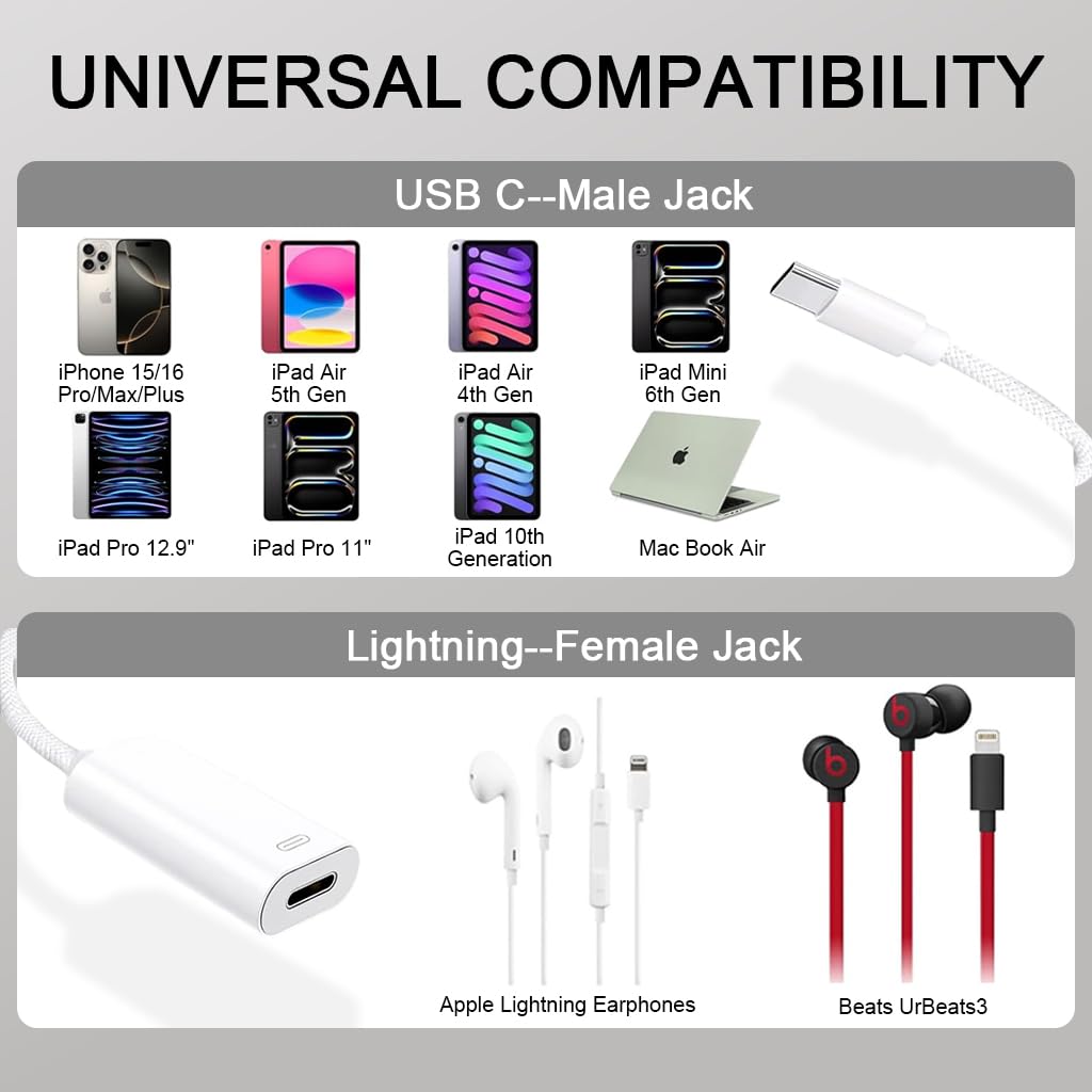 ZORBES® USB C to Headphone Audio Adapter