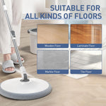 Verilux Microfiber Mop Pads for Wet and Dry Use featuring Thick Sponge Layer 9.84 in | Pack of 4