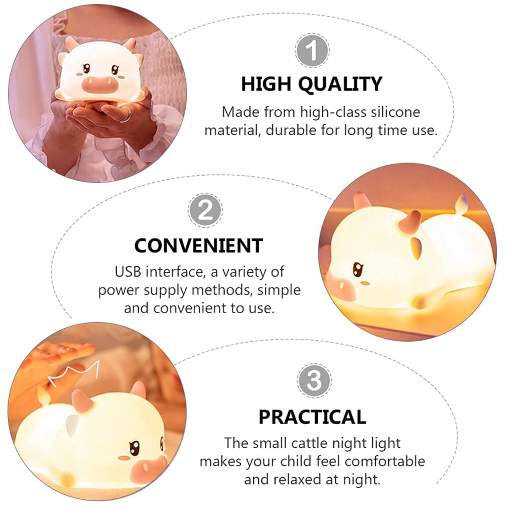 Verilux Smile Duck Night Light for Kids with 1200mAh USB Rechargeable Battery | Soft Silicone Lamp for Bedroom